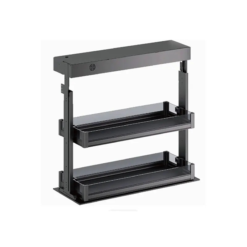 

Electric lifting kitchen pull-out basket Household wall cabinet condiment lifting storage basket
