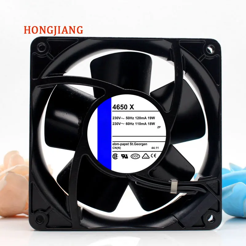 New EBM PAPST 4650X 4650Z 4656X 4656Z 4580N 4558N 120*120*38MM 12038 230V High temperature resistant all metal cooling fan