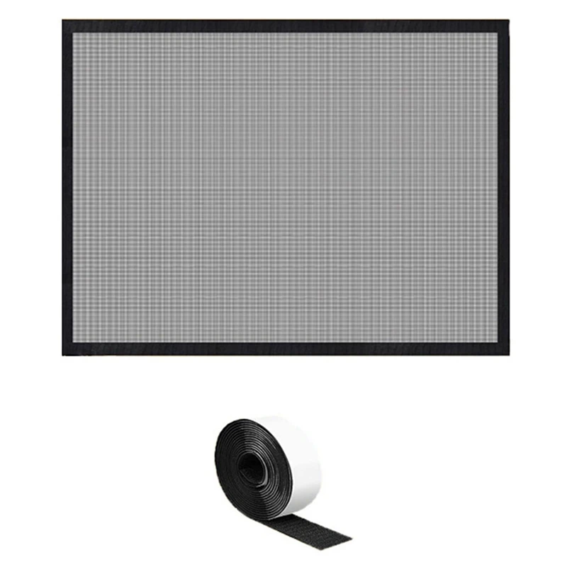 1 PCS Fireplace Screen,Fireplace Screen Safe Mesh Gate Fireplace Mesh Screen Curtain Black For Prevent Baby And Pet 73X100cm