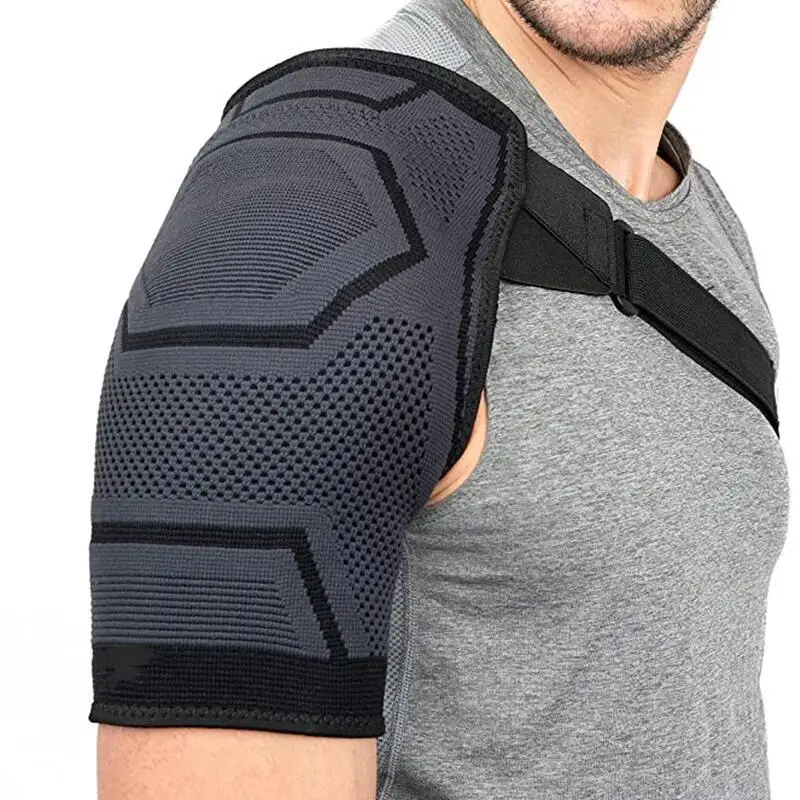 

Adjustable Compression Shoulder Support Brace Strap Wrap Belt for Shoulder Pain Relief Torn Rotator Cuff Dislocation Men Women