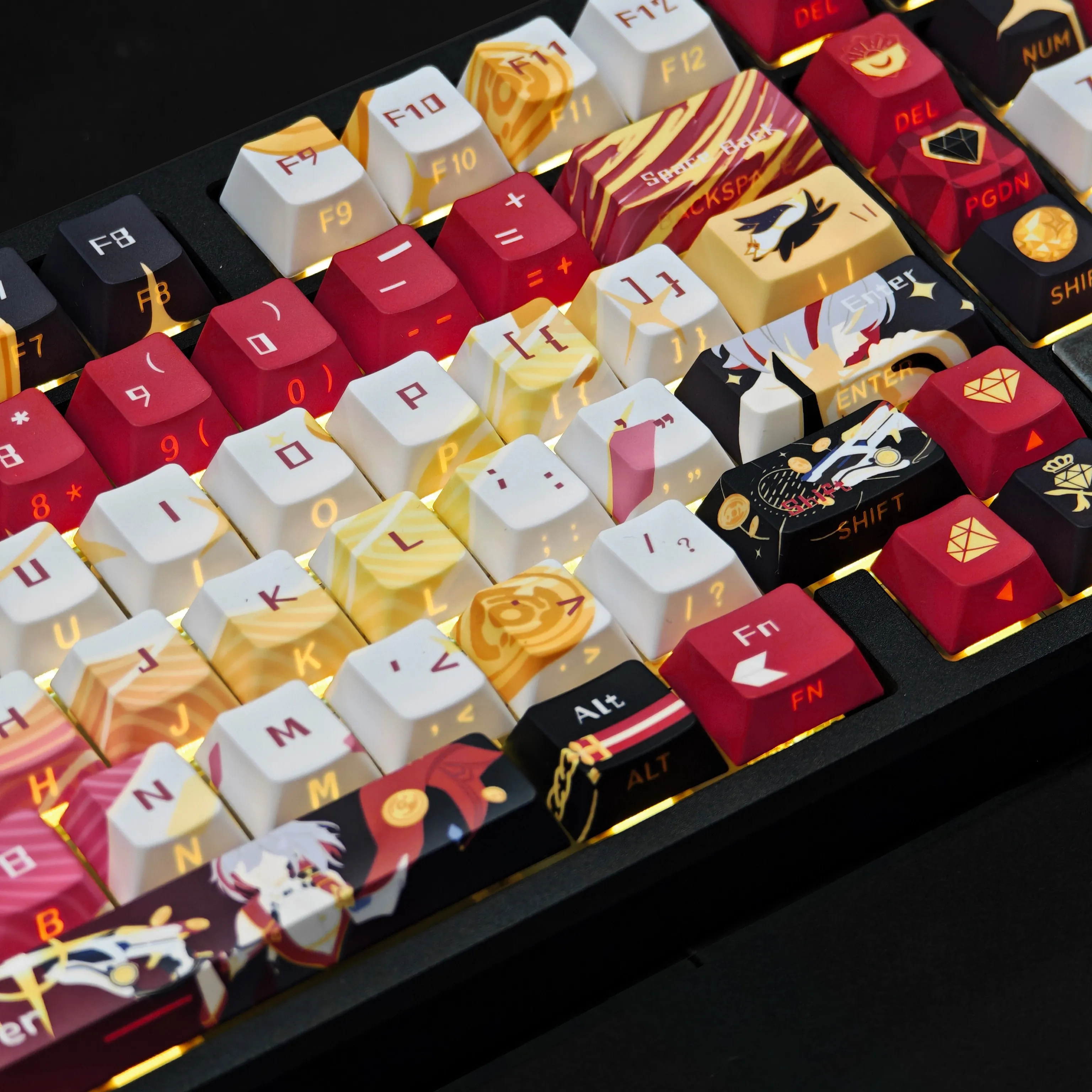 MAIMOOO Honkai: Star Rail Topaz Keycap Cherry Profile PBT Thermal Sublimation Custom Anime Game Keycaps for Mechanical Keyboard