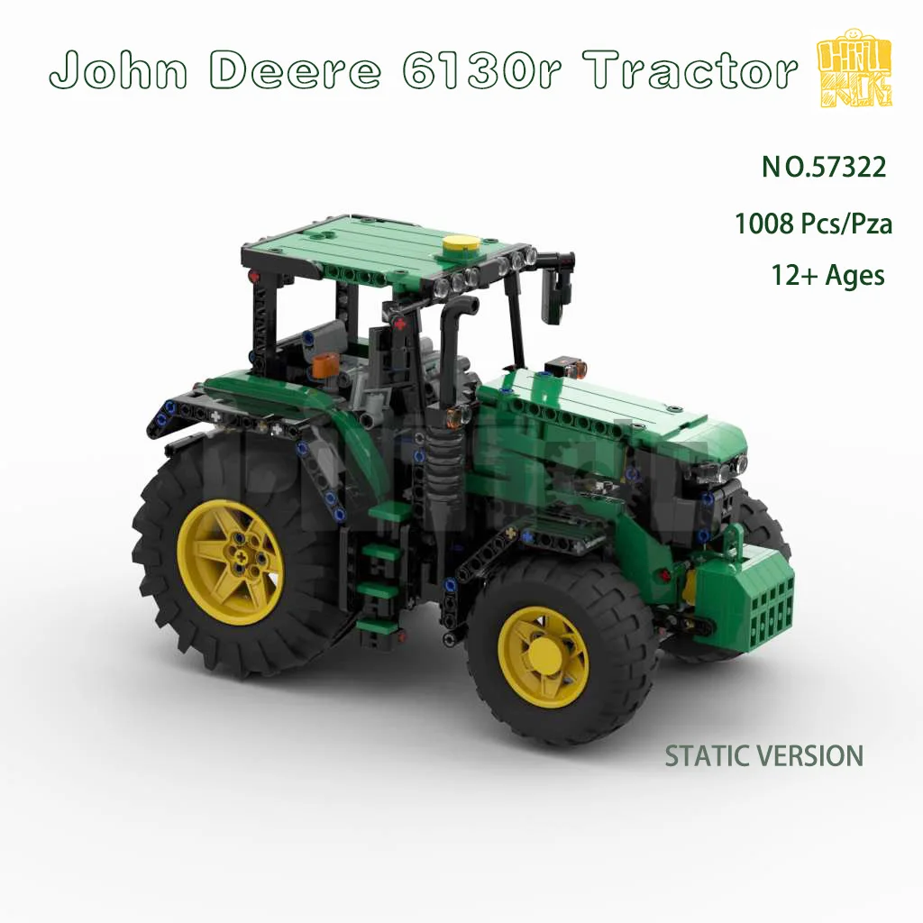 

Moc 57322 J D 6130r Tractor Model With PDF Drawings Building Blocks Bricks Kids Educational DIY Toys Birthday Christmas Gifts