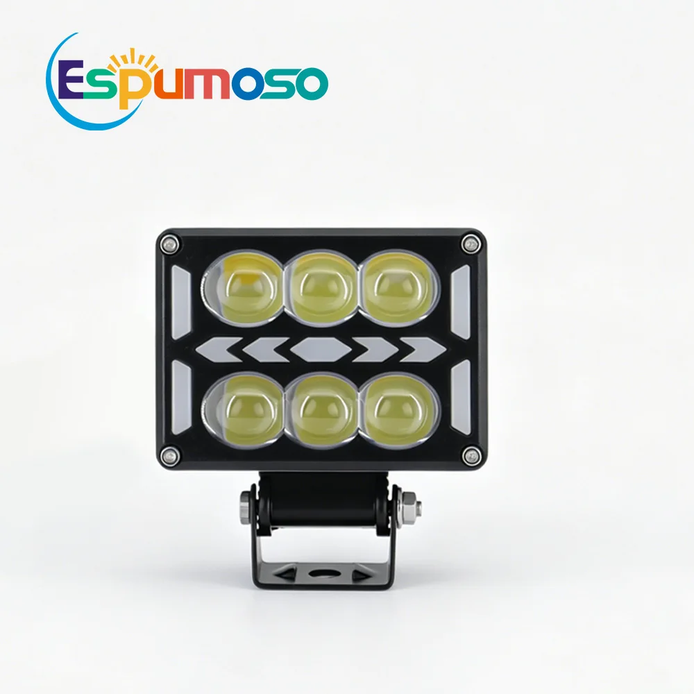 Motorcycle Led Lights Headlights Flashing High Low Beam Fog Lamps for OffRoad Car Trucks 12V 24V Lens Headlight Driving Light