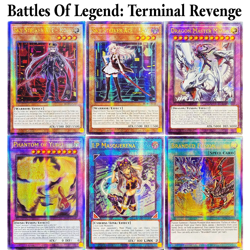 

ЮГО! Battles Of Legend: Игровые карты Terminal Revenge TCG QCR Sky Striker Ace - Raye/Roze Phantom Of Yubel Dragon Master Magia