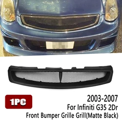 Front Grille Racing Grill For Infiniti G35 2003-2007 Coupe 2 Door Carbon Fiber Look/Gloss/Matte Black Upper Bumper Hood Mesh Kit