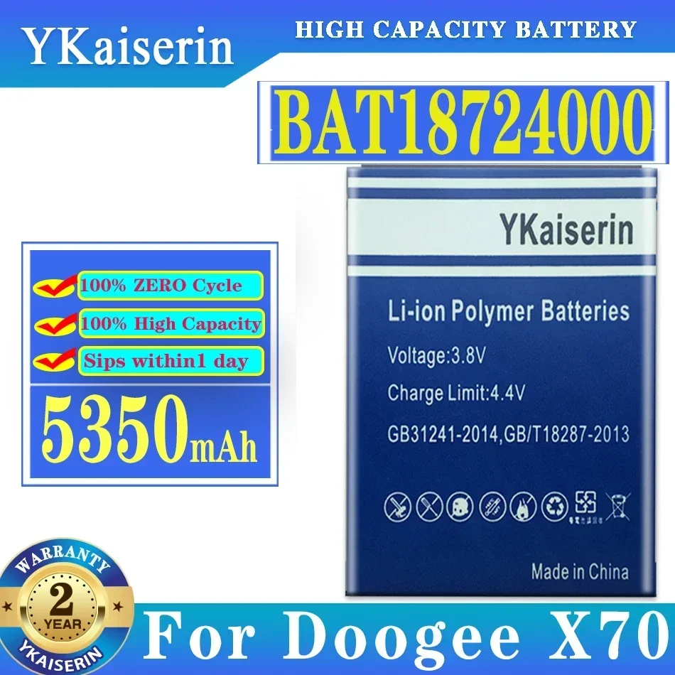 

Сменный аккумулятор YKaiserin 5350 мАч BAT 18724000 Для Doogee X70 Bateria + номер отслеживания