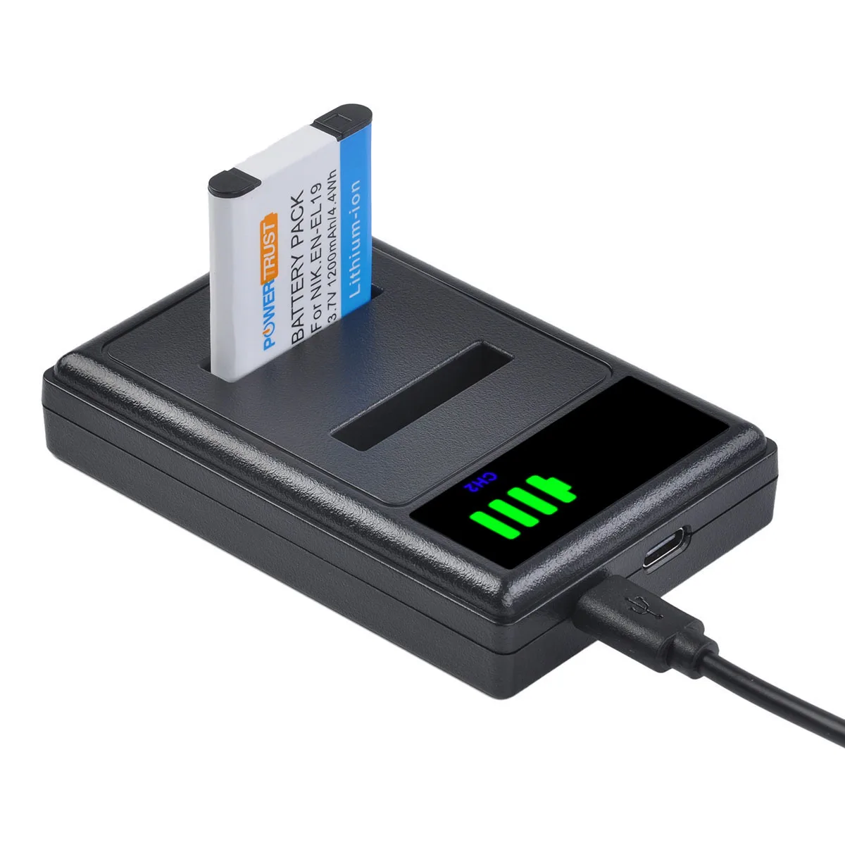 EN-EL19 ENEL19 EN EL19 EL19 Battery and LED USB Charger for Nikon Coolpix 3700 S5200 S3100 S2800 S3400 S6600 W100 S2600 S2700