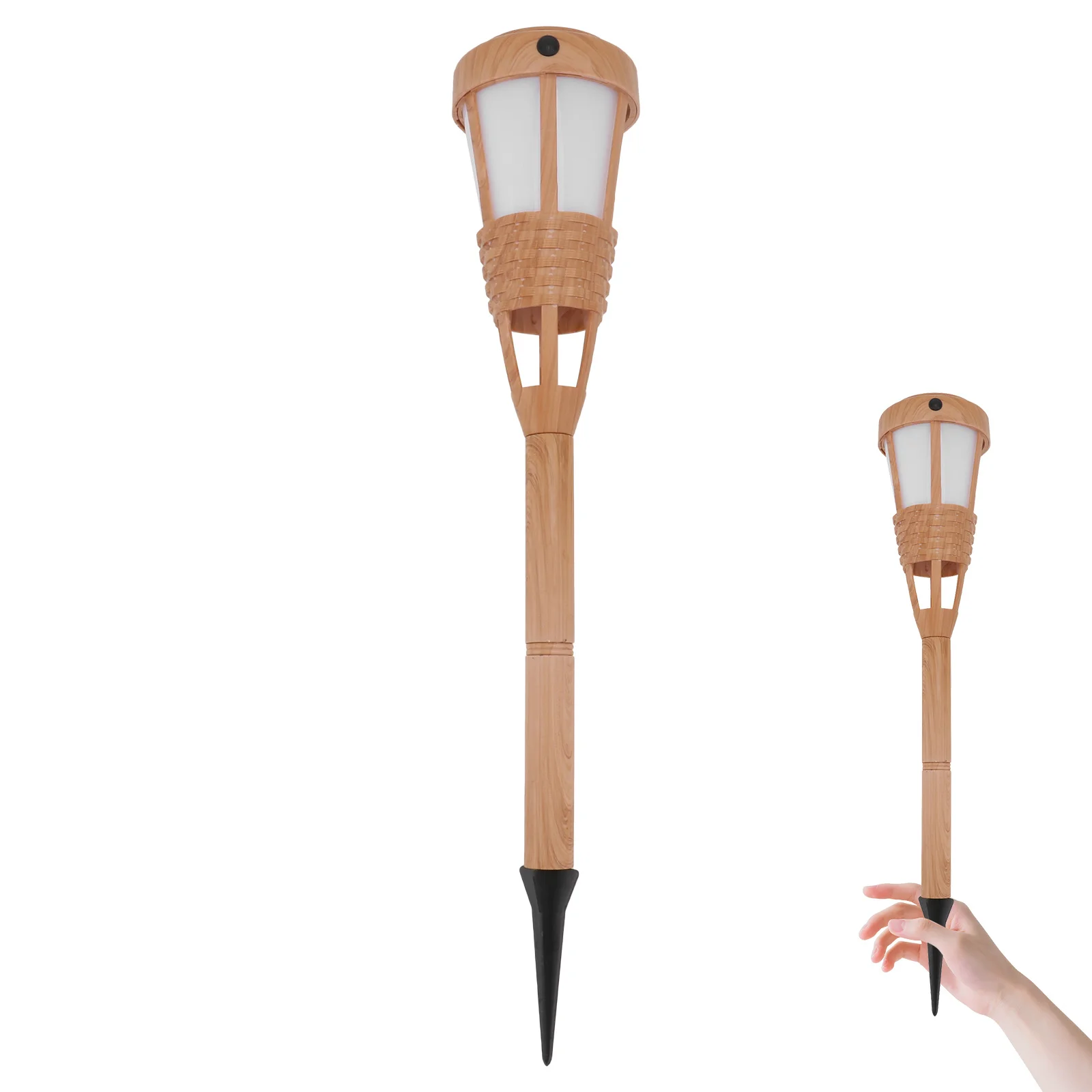 الطاقة الشمسية الأرض ضوء مصباح الحديقة الزينة الإبداعية الراتنج الشعلة الطاقة الشمسية في الهواء الطلق ديكورات للباحة لهب الخفقان الخفيفة