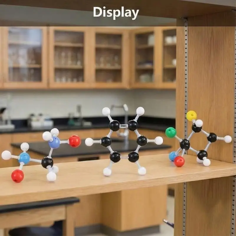 207Pcs Chemistry Molecular Model Set with 79 Atoms 110 Short and Long Bonds 18 Electron Clouds for Science Education K1KF