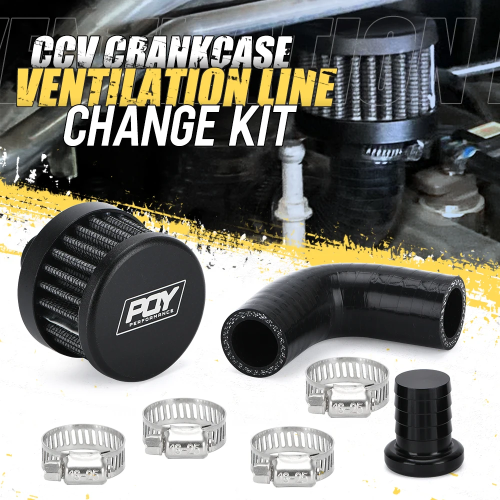 CCV Crank Case Vent Reroute Crankcase Ventilation Line Change Kit Delete For 07.5-17 Dodge 6.7 Cummins Diesel 2500 3500 4500