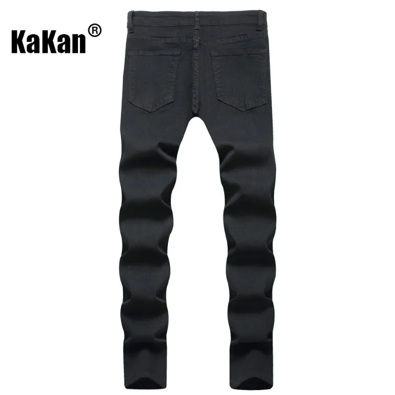 Kakan Europe and America's New Worn-out Jeans for Men, Trendy Casual Long Jeans with Small Legs K9-129-1