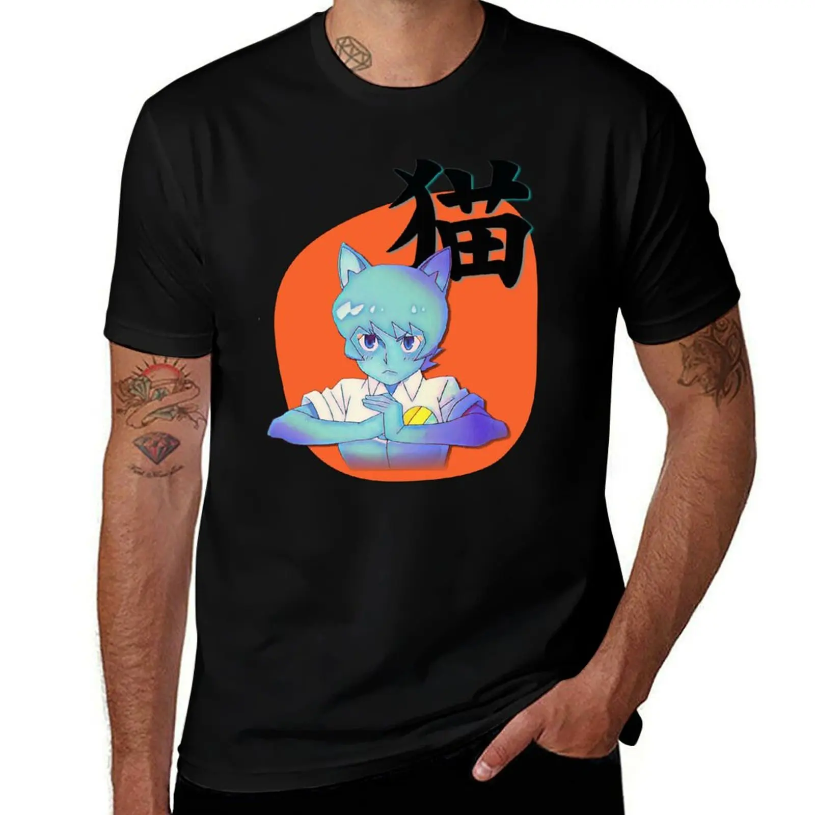 

Anime Nicole with Cat in Japanese, Amazing world of Gumball T-Shirt funny shirt cotton sublime plus size tops mens t shirts