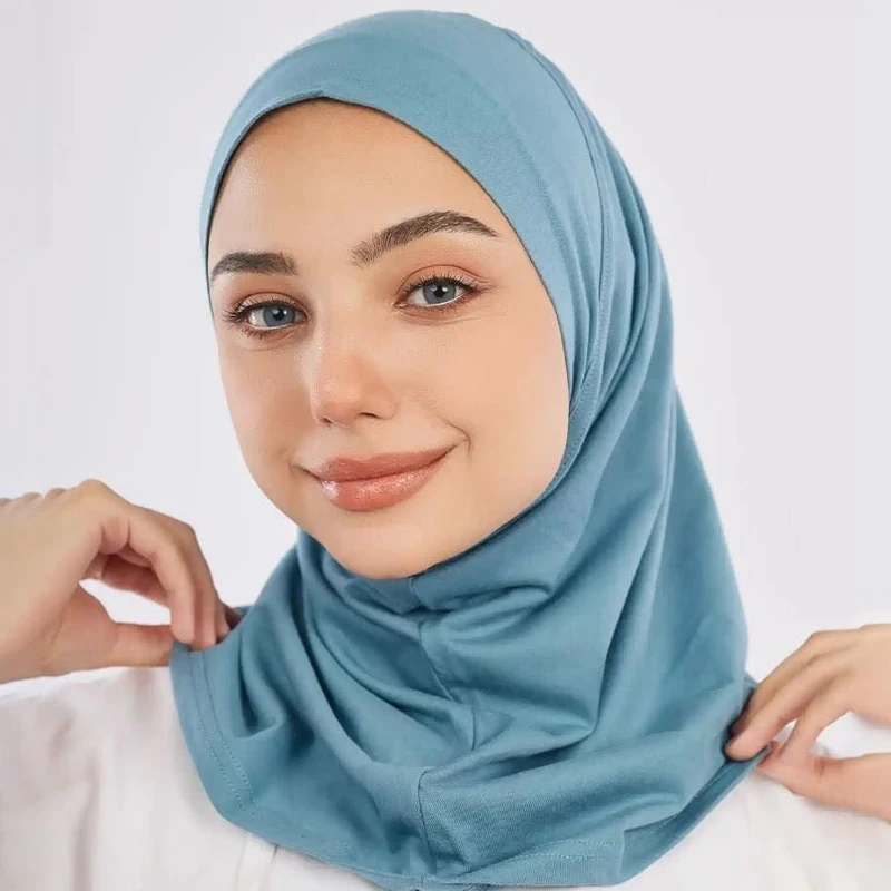 Neuer Stil, bereit zum Tragen, muslimischer Hijab-Jersey-Instantschal, leichter Turban, malaysischer Schal