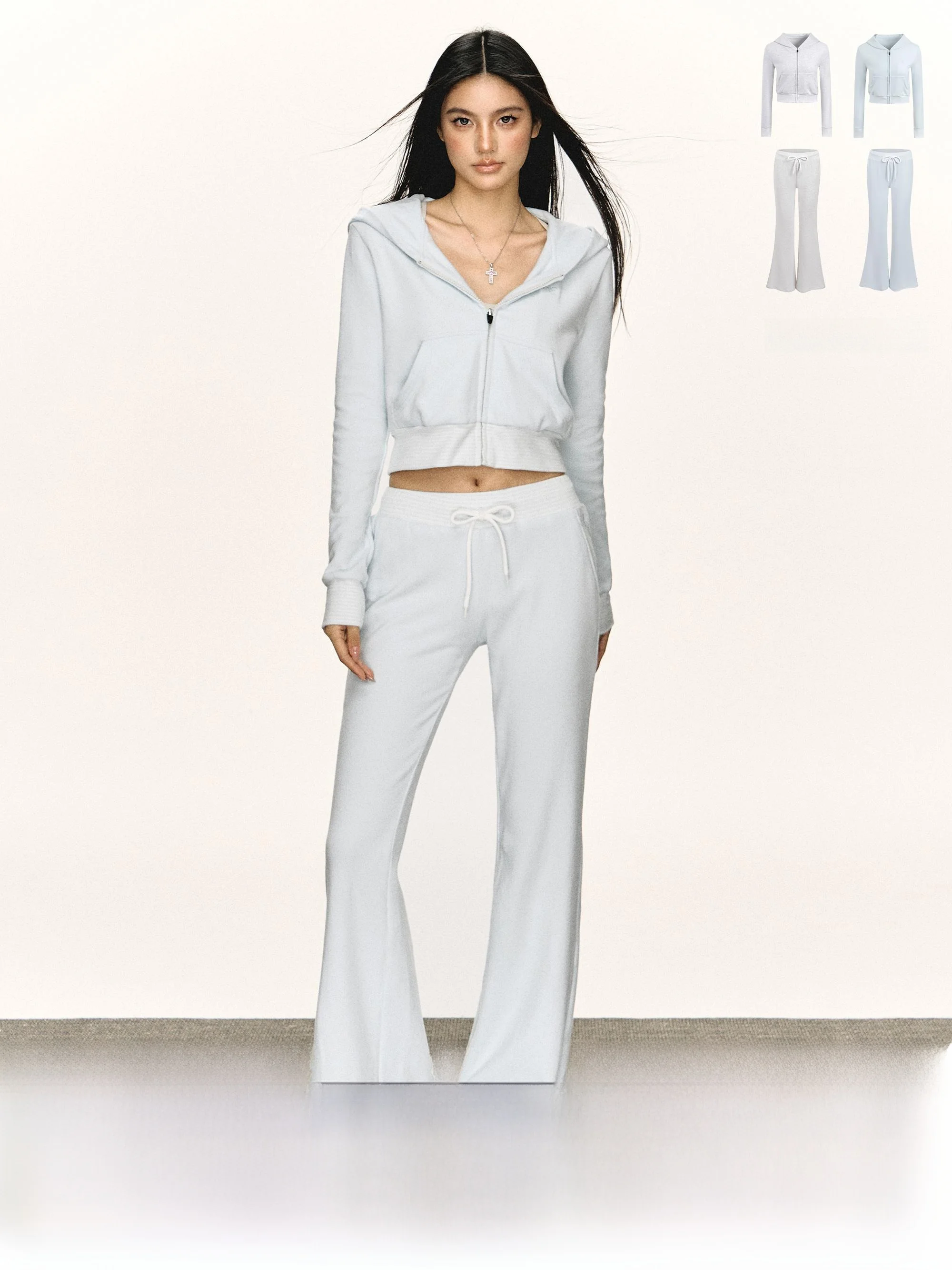 

Асеизм, американский ретро ор, открытый кардиган с капюшоном, толстовка, повседневный комплект брюк, женский комплект из двух предметов, осенний новый хлопковый комплект...