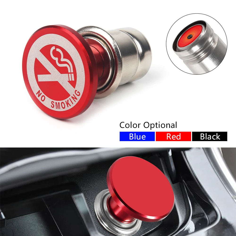 Aluminum 12 Volt Car Cigarette Lighter Replacement Fits Most Vehicles Button Car Cigarette Lighter Anodized