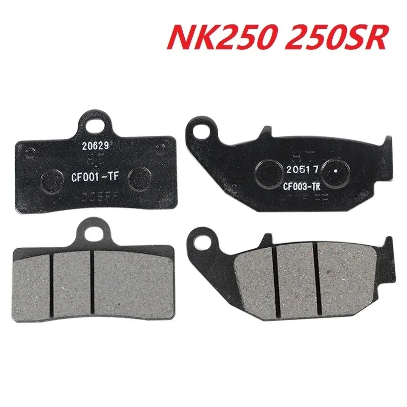 Conjunto de pastilhas de freio para motocicleta, 250cc, para cfmoto cf moto nk sr 250 cf250 250nk 250sr, sistema de pastilhas de freio dianteiro e traseiro, acessórios