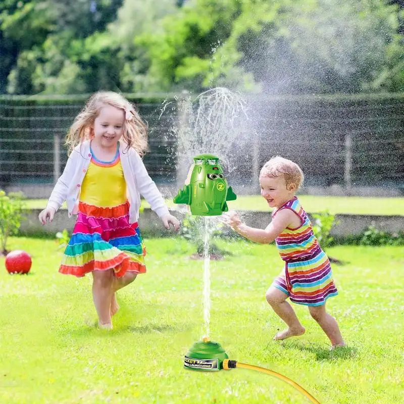 Rocket Sprinkler 360 Rotating Kids Sprinklers For Yard Interactive Sprinkler For Kids Outdoor Play Summer Water Games For Boys