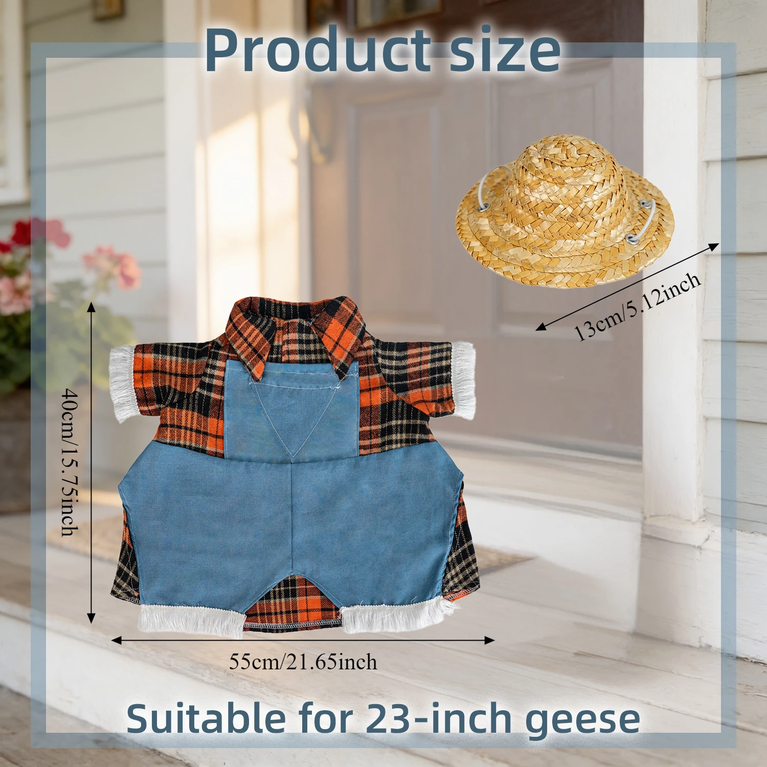 1Set Holiday Porch Goose Outfits All Seasons Spring Summer Autumn Winter Lawn Goose Clothing Porch Clothes
