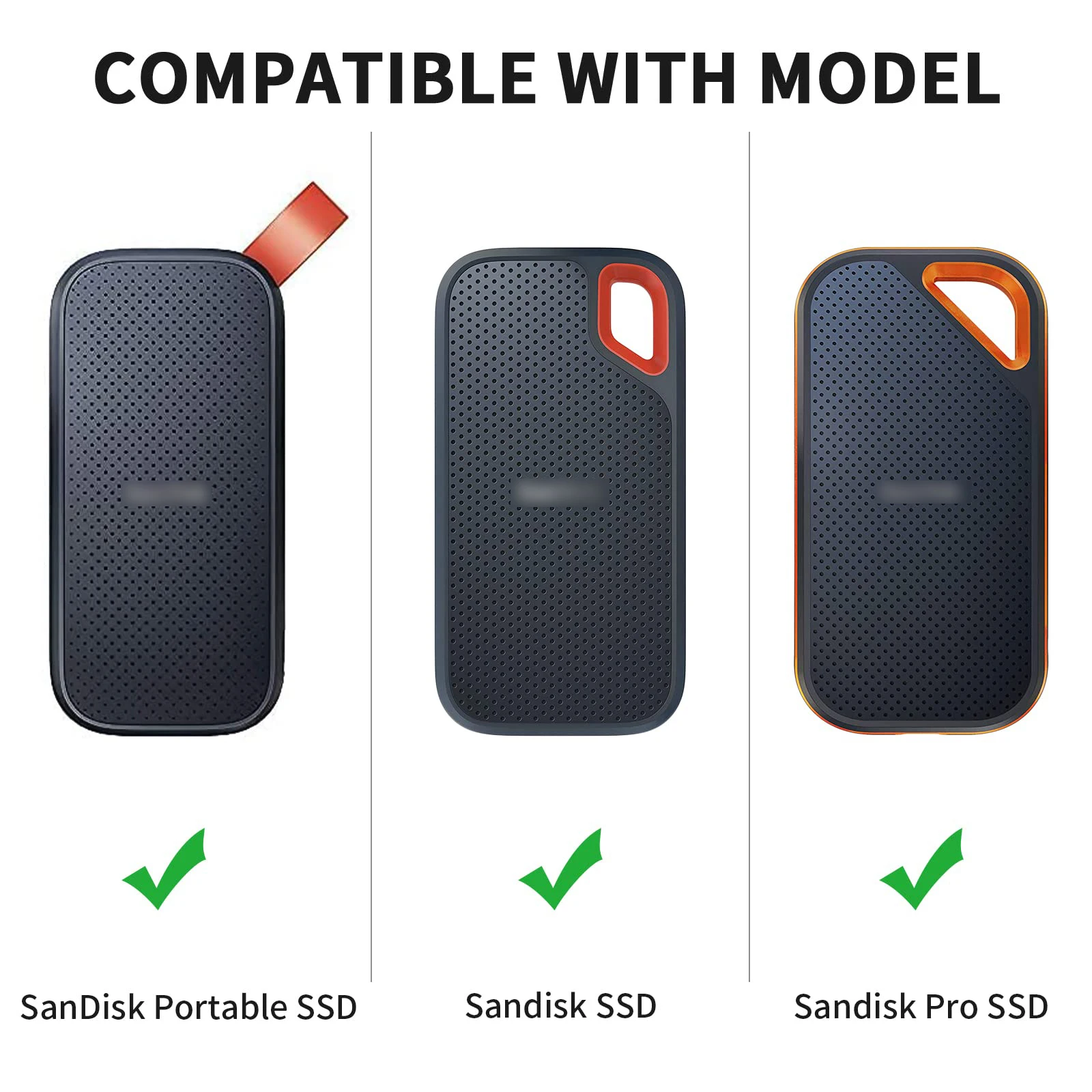 Hard Case for SanDisk Extreme Pro/SanDisk Extreme Portable External SSD 500GB 1TB 2TB, Travel Case Protective Cover Storage Bag image 2