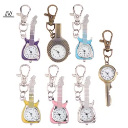 Cute Lovely Fashion Brand New Fashion Crystal KEY Style Pocket Pendant Key Ring Chain Quartz Dress Watch with Gift Bag