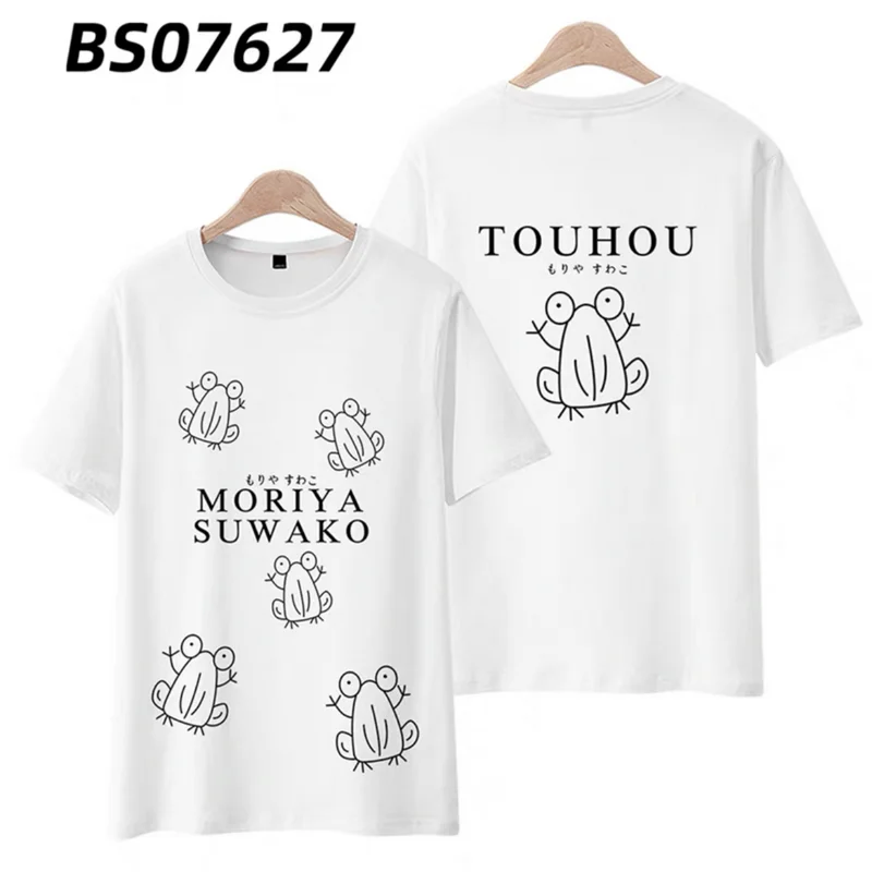 TouHou Project Moriya Suwako 3D Printing T-shirt Summer Round Neck Short Sleeve Popular Japanese Anime Game Streetwear Plus Size