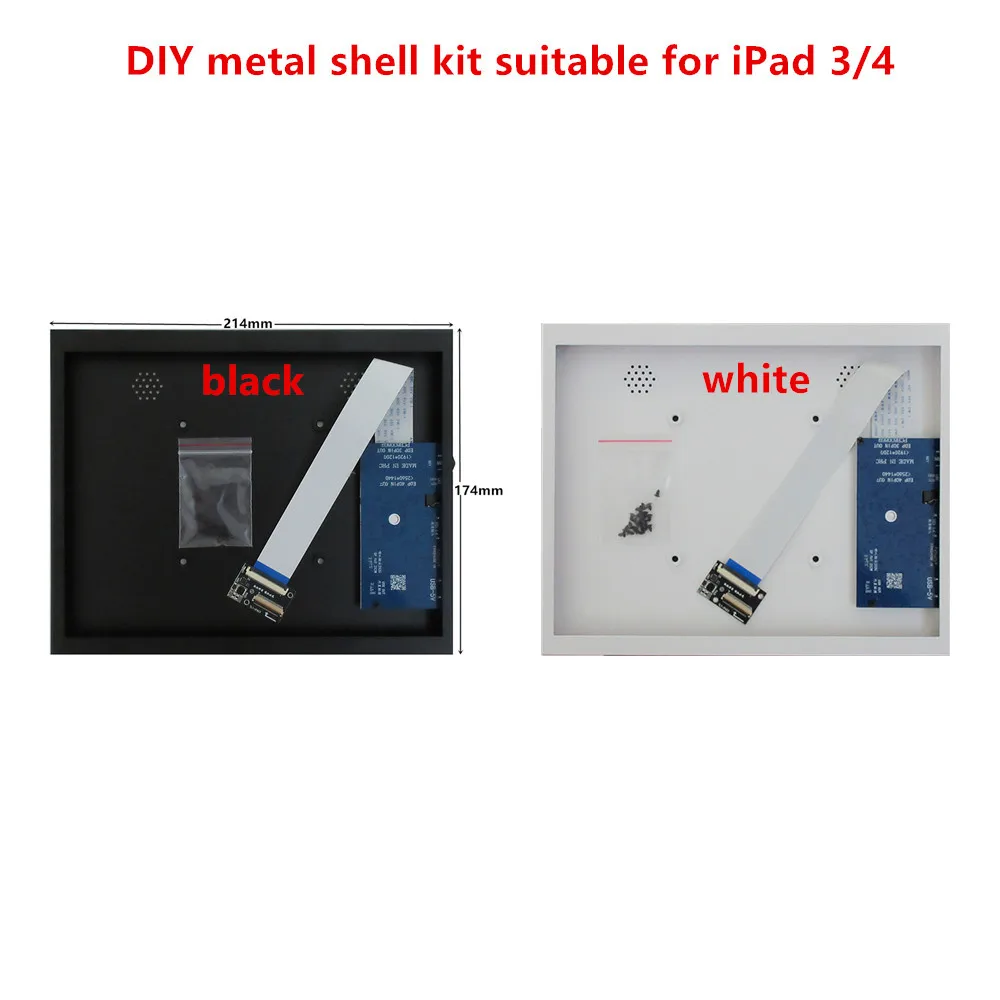 

9.7-inch metal shell screen desktop stand bracket HDMI/type C compatible driver board suitable for iPad 3/4 display DIY monitor