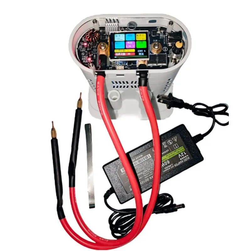EYFL-Spot Welder Machine For 18650 Battery- High Power Dual Super Capacitor Battery Welding Tool 0.1-0.4Mm US Plug