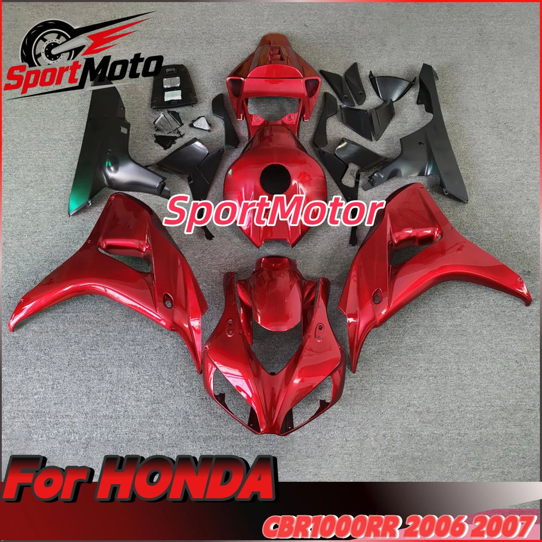 First-class Motorcycle Fairing Kits for HONDA CBR1000RR 2006 2007 FOR CBR1000 RR CBR 1000RR 06 07 Injection Red Bodywork Set