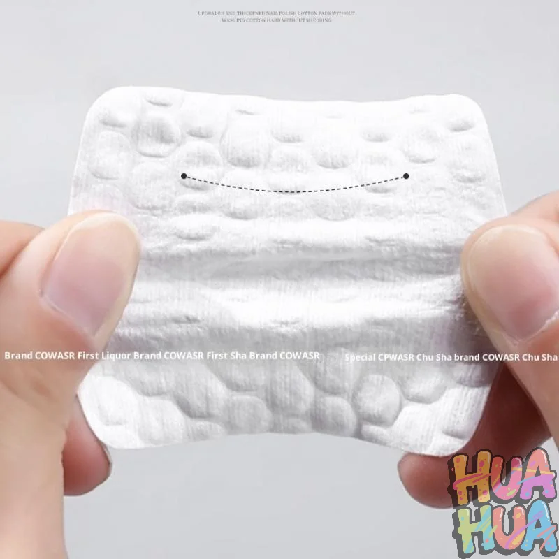 HUA ネイルポリッシュリムーバーワイプ コットンワイプパッド 糸くずの出ない マニキュアクリーナー UVジェル使い捨てネイルリムーバーペーパー クレンジングツール