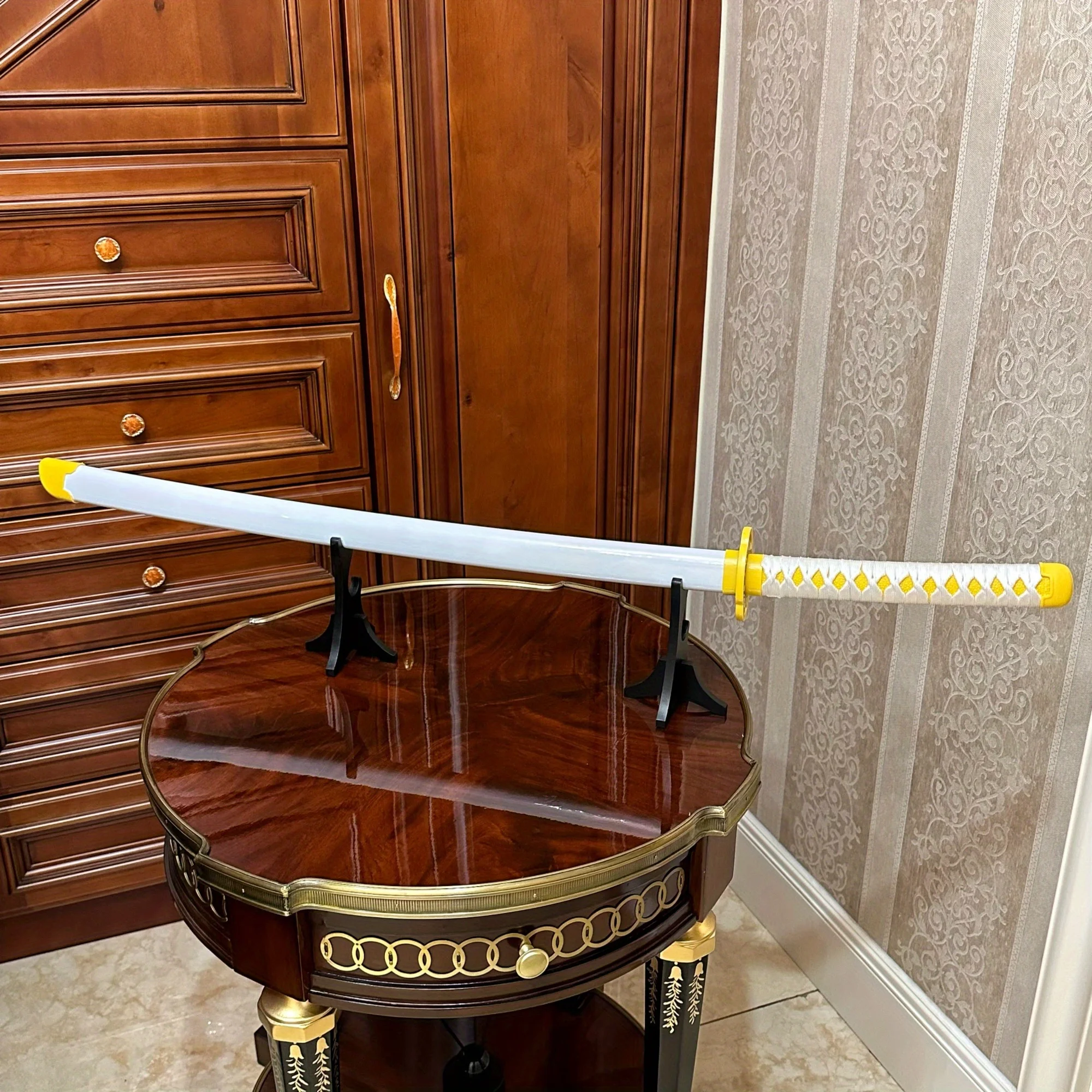 ดาบคาตานะไม้ขนาดจริง 39.3 นิ้ว 100 ซม. ดาบคาตานะ ดาบซามูไร ดาบนินจา อุปกรณ์คอสเพลย์ ของเล่น