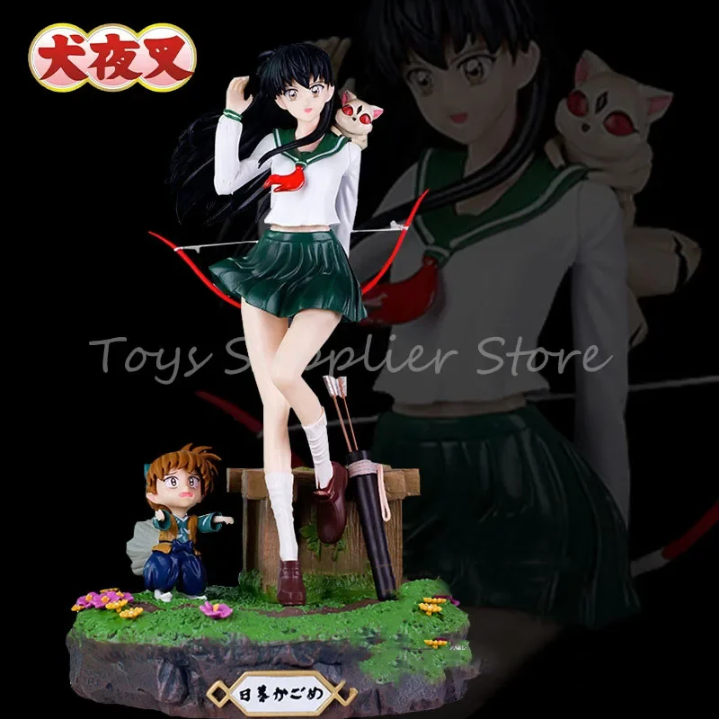 

28cm Inuyasha Anime Figure Higurashi Kagome Action Figurine Gk Pvc Statue Model Decoration Collection Doll Toys For Child Gifts