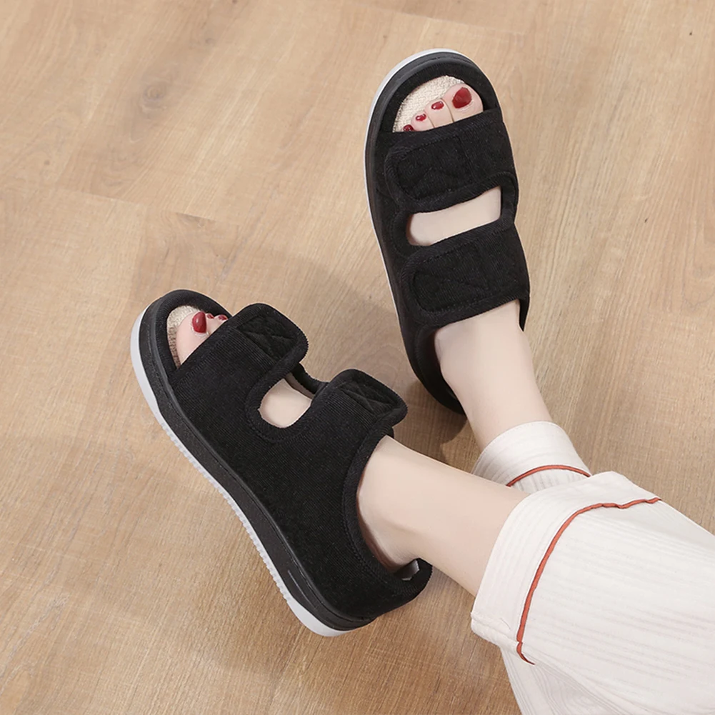 

Diabetic Sandals Open Toe Diabetic Slippers Adjustable Elderly Sandals Breathable Orthopedic Footwear for Women and Men