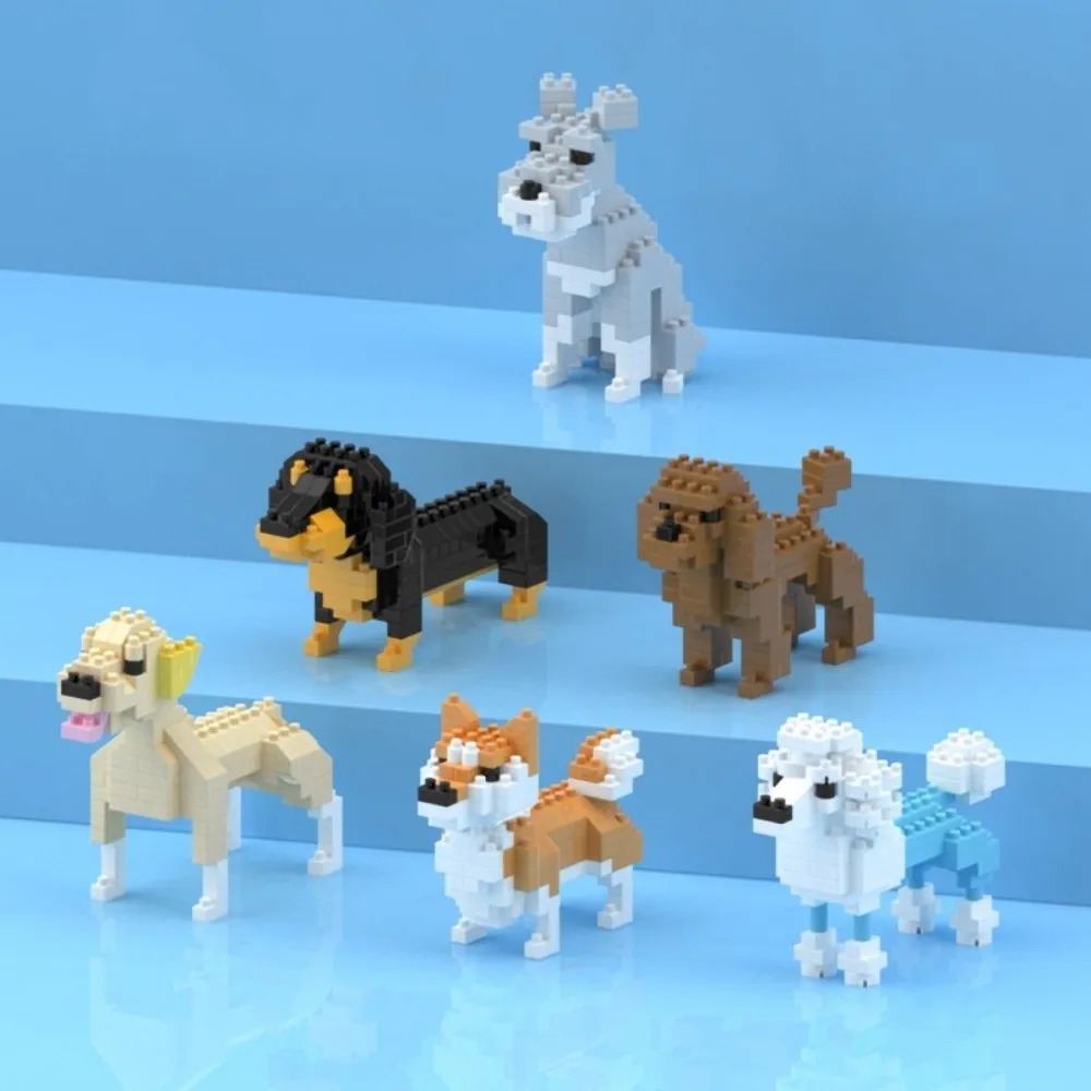 Animal Series Teckel Bouwstenen Mini Formaat Gedetailleerd Ontwerp Kat Bouwstenen Speelgoed Levensechte Uiterlijk