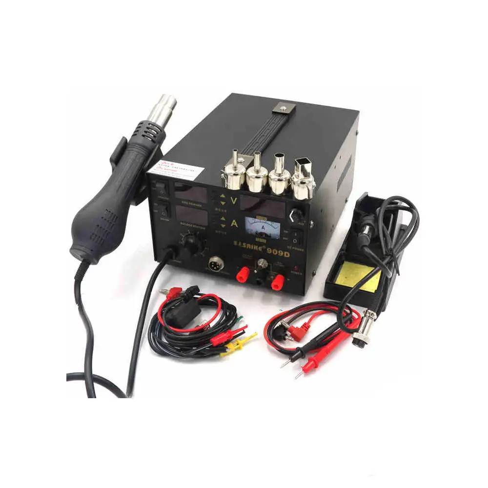 SAIKE 909D 3 in 1 Hot air gun rework station Soldering station power supply soldering machine 220V or 110V