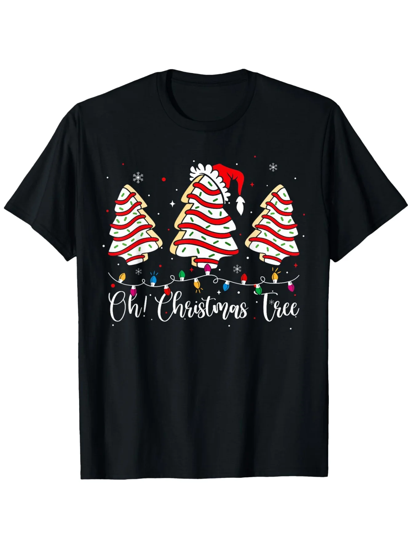 

Футболка с дизайном рождественского торта и узорами Debbie Bey Jen и Cake Lover, 100% хлопок, повседневная футболка с круглым вырезом и коротким рукавом