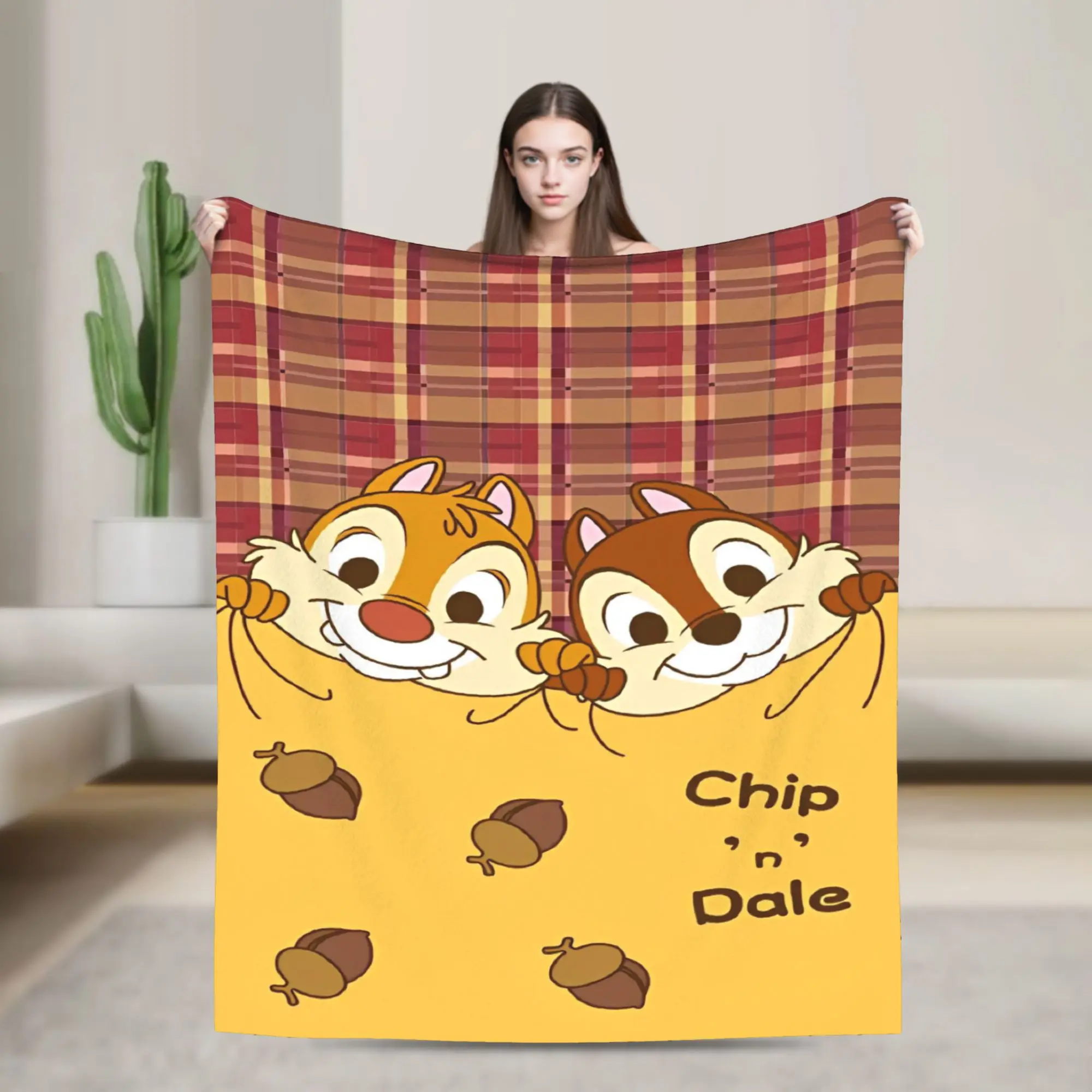 الكرتون السنجاب رقاقة اند ديل بطانية الفانيلا رهيبة الدافئة رمي بطانية للمنزل الربيع/الخريف #1