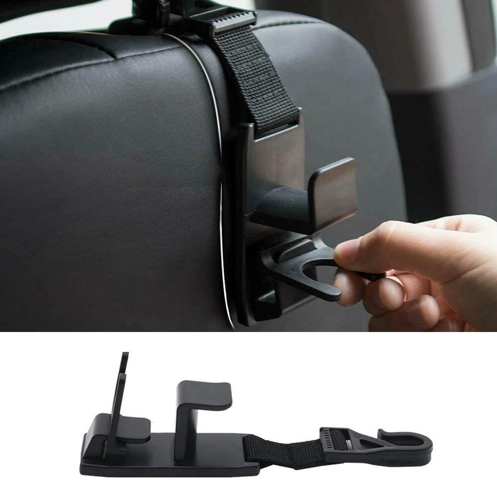 

Car Multi-functional Car Seat Hook Auto Headrest Holder Bottle Bag Clip Storage Organizer Universal Car Interior Accessories