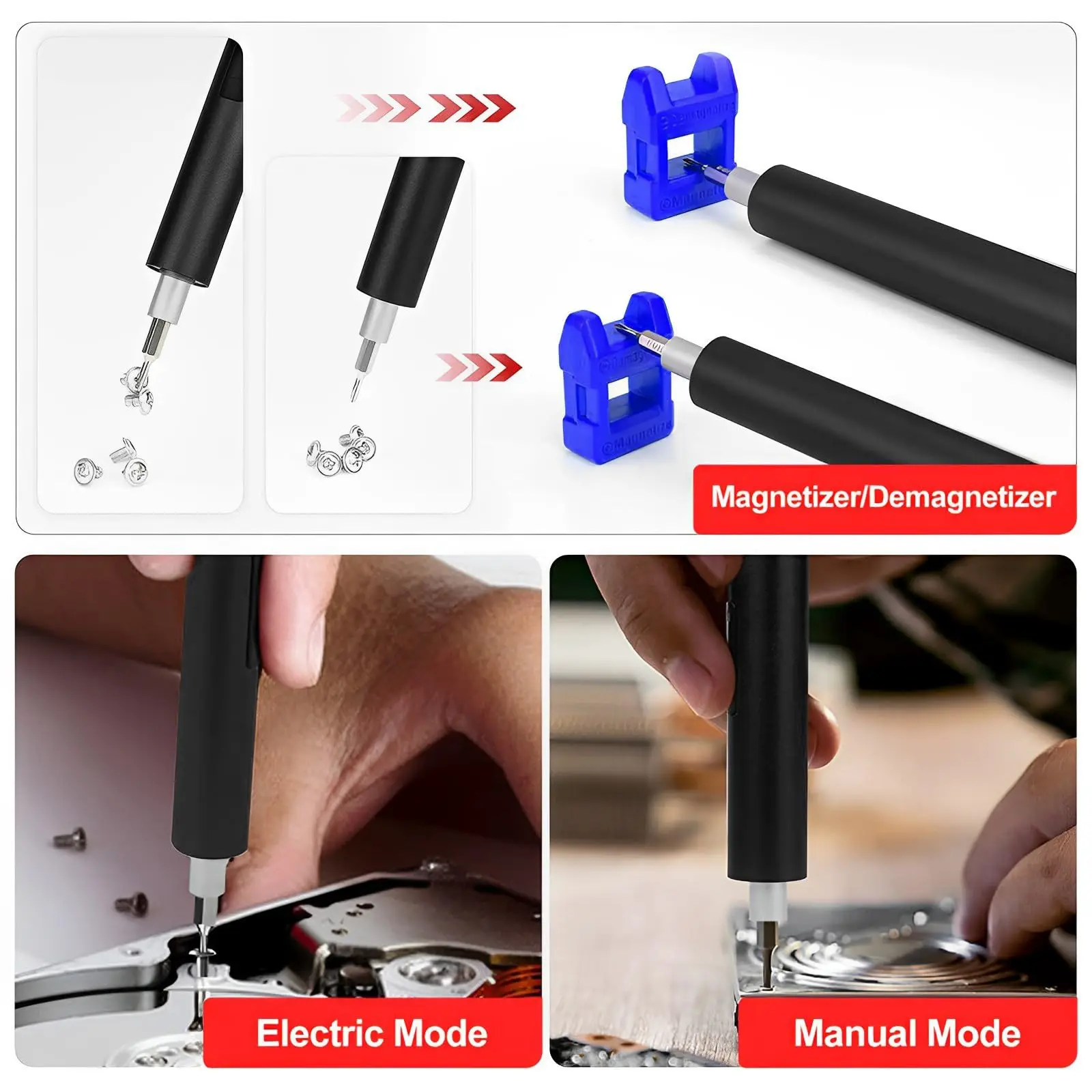 142 in 1 Precision Electric Screwdriver Set Type-C Rechargeable Combination Bag Professional Repair Tool for PC iPhone Watch