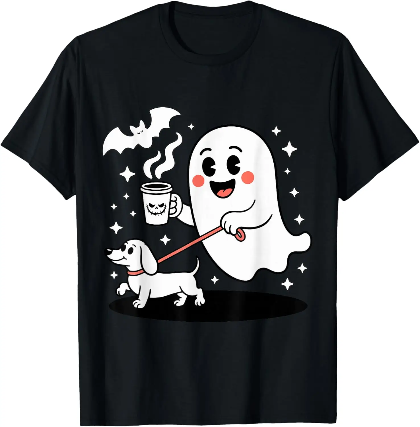 Funny Dachshund Ghost Halloween Spooky Season Weenie Dog T-Shirt