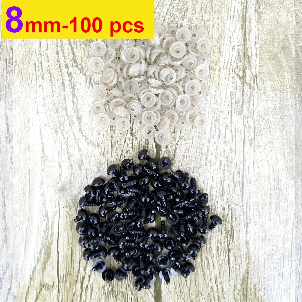 Variant: 8mm-100pcs-Black-opp