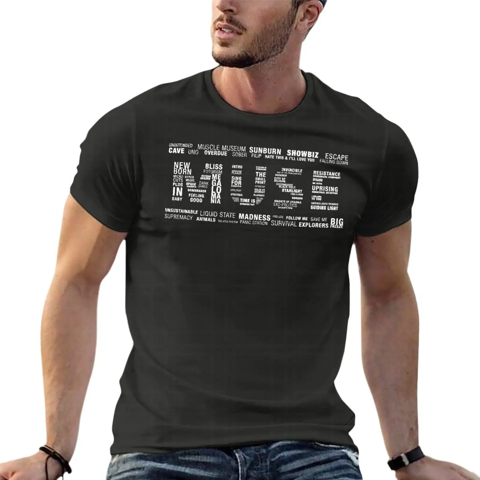 Muse T Shirts Menstreet Wear Tshirt Men Summer 100% Cotton T-shirts Tops Rock Band T-Shirts Harajuku Streetwear Hip Hop Tee Tops