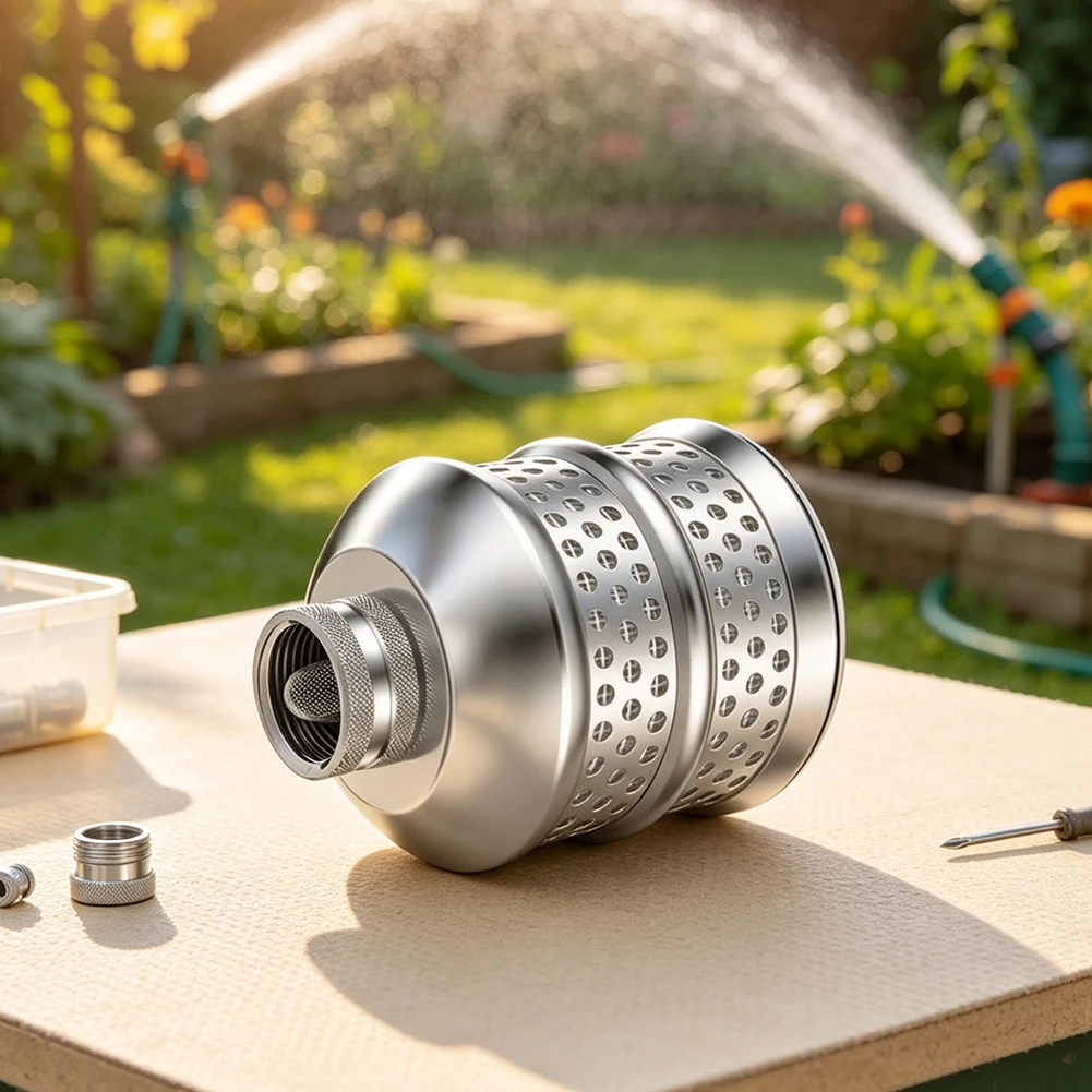 Small Garden Irrigation Metal Bubbler Sprinkler Filter Balls Included Sturdy Aluminum Construction Advanced Filtration System