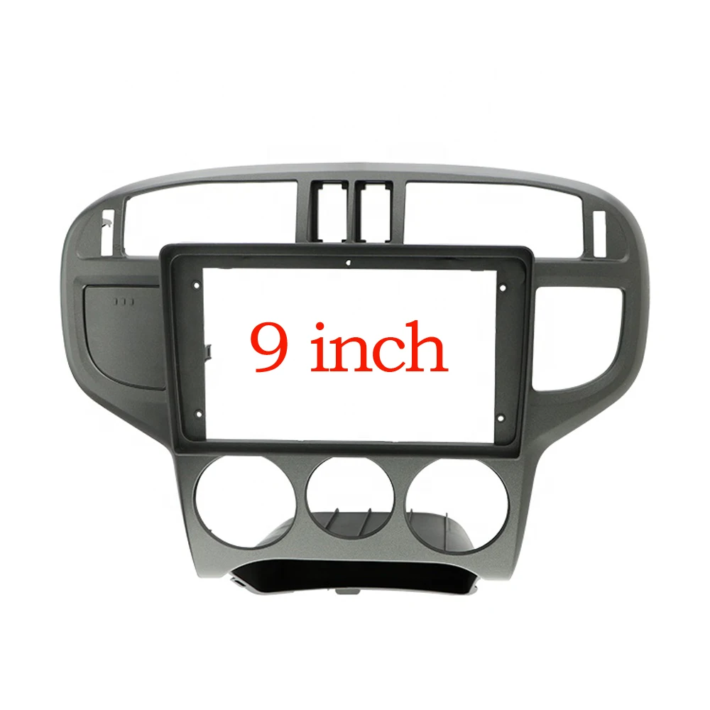 9-calowy samochodowy panel radiowy Fascia dla HYUNDAI MATRIX 2001-2010 (lewe koło) Zestaw deski rozdzielczej Zainstaluj konsolę Facia Bezel Plate Adapter Trim