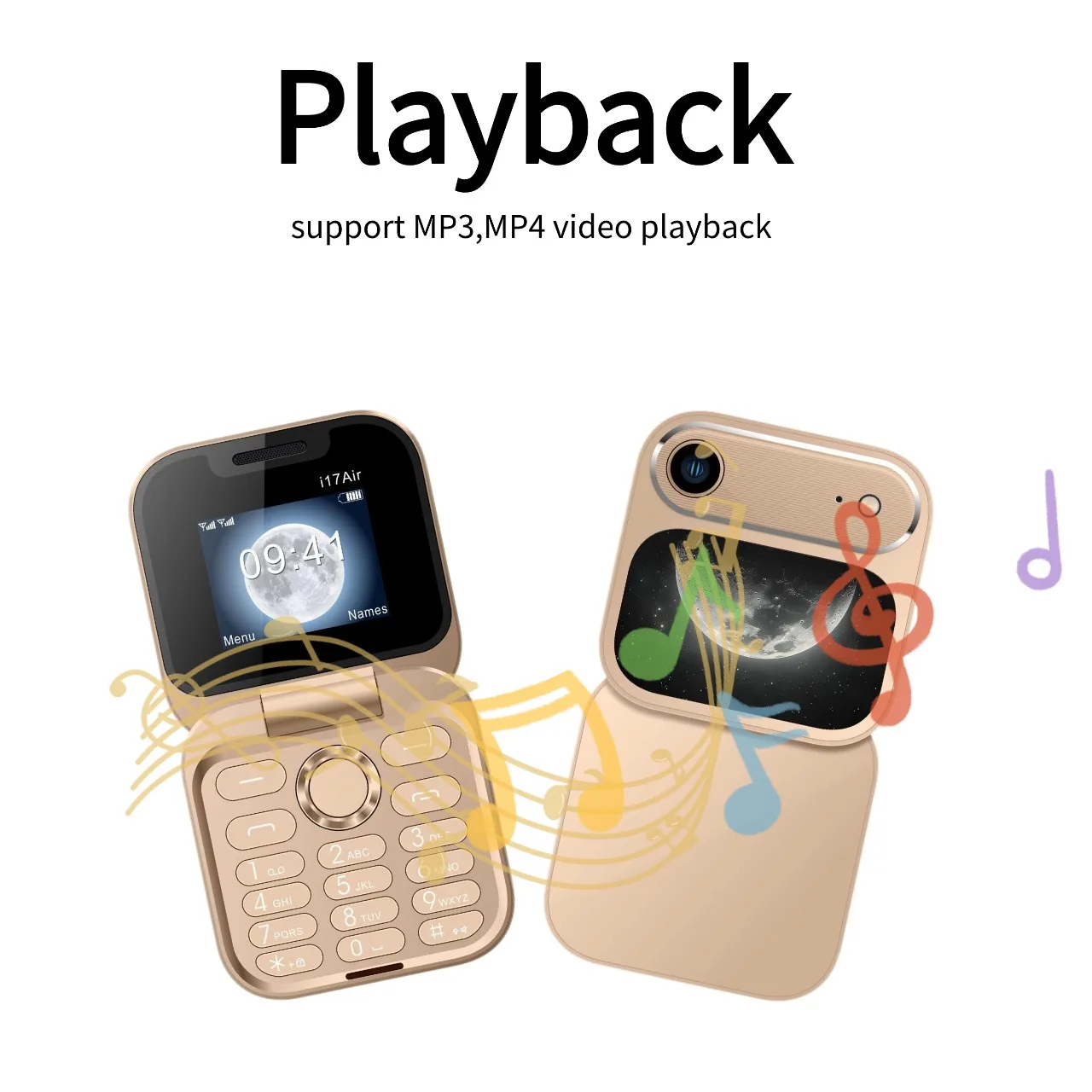 MAFAM i17Air Palm CuteFlip الهاتف ماجيك صوت زر الضغط DualSim حجم صغير Blacklist الشعلة المحمولة مطوية الهاتف المحمول لكبار السن #5