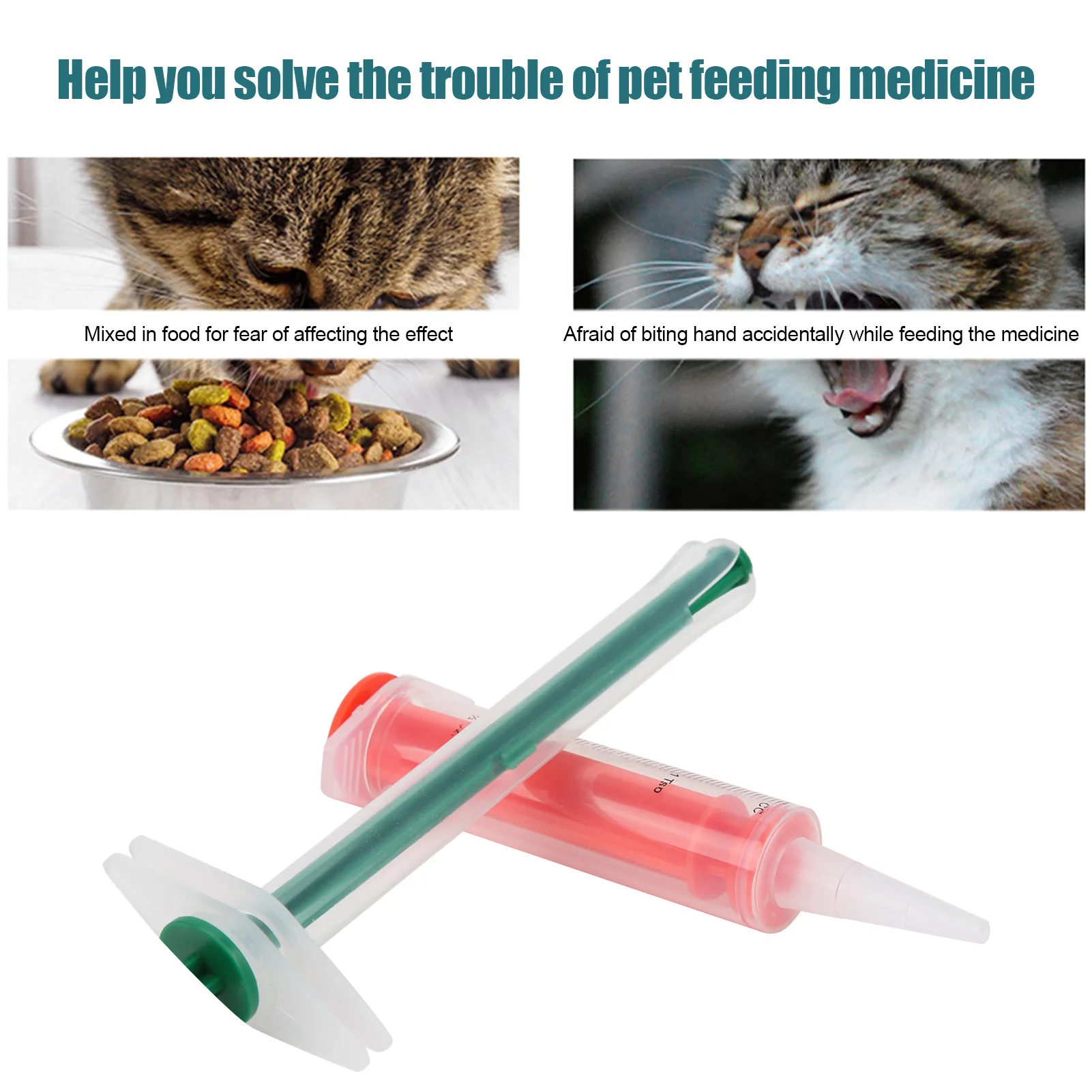 Cat Dog Pill Shooter Medicine Liquid Feeding Dispenser Pet Silicone Soft Tip Pet Tablet Pill Feeder for Puppy Kitten