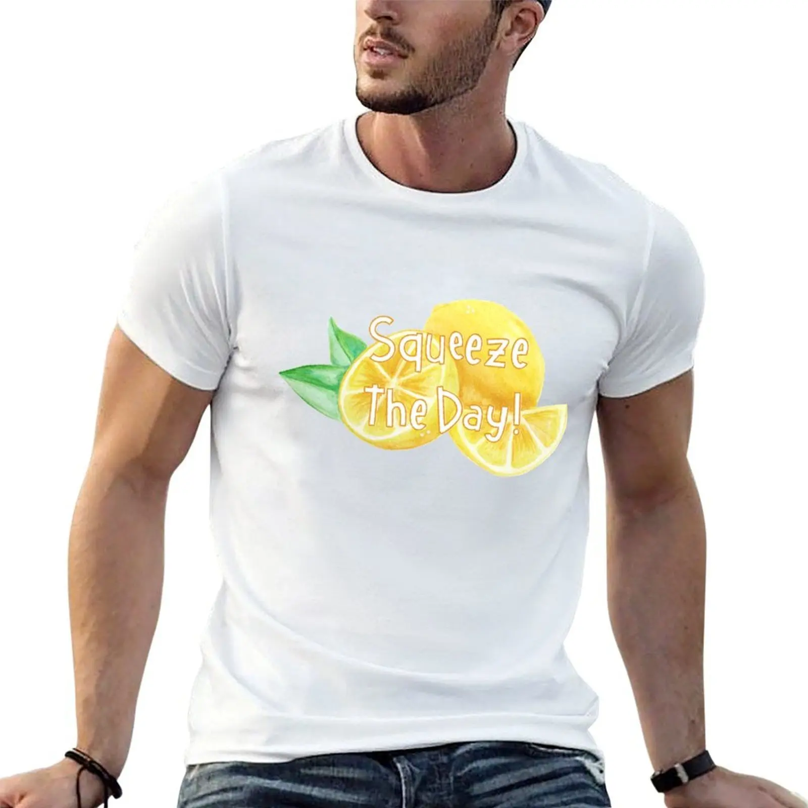

Squeeze the Day 2 T-Shirt t shirt men 100% cotton luxury brand t shirts for man slim fit T-Shirt