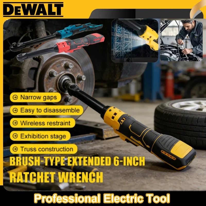 

DEWALT Electric Ratchet Wrench 6-inch 3/8 "extension Head Disassembly Nut 220N. M Cordless Drive Tool for Milwaukee Makita