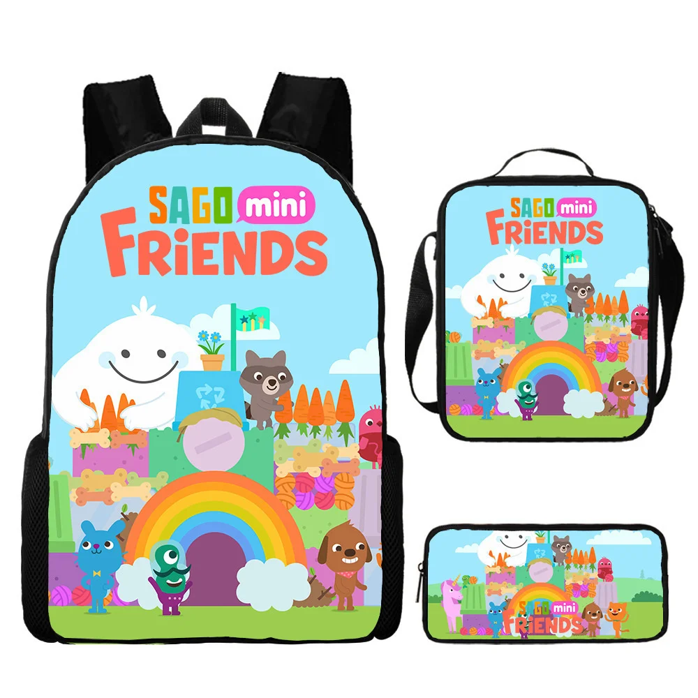 Sago Mini Friends милые рюкзаки с героями мультфильмов, школьные сумки для детей, легкий водонепроницаемый детский рюкзак для мальчиков и девочек, подарки