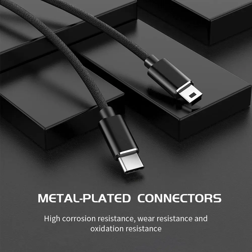 High Speed OTG Cord Digital Camera Quick Charging USB-C to Mini 5-Pin Data Sync USB Type C To Mini USB Cable