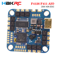 HAKRC F4126 F411 AIO Flight Controller ICM42688 BLHELI_S 20A/40A ESC Built-in OSD Barometer Current Sensor 2-6S for RC FPV Drone